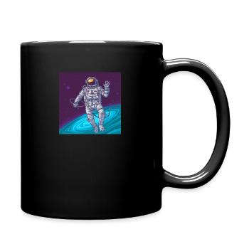 Astronaut - Tasse einfarbig - Schwarz - Rechts