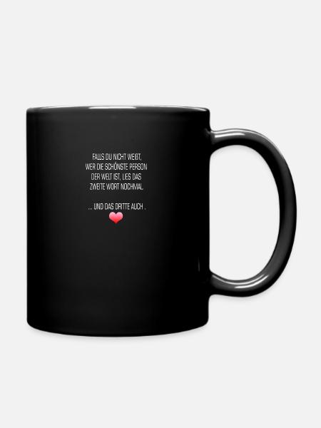 Lustiger Spruch - Tasse einfarbig - Schwarz