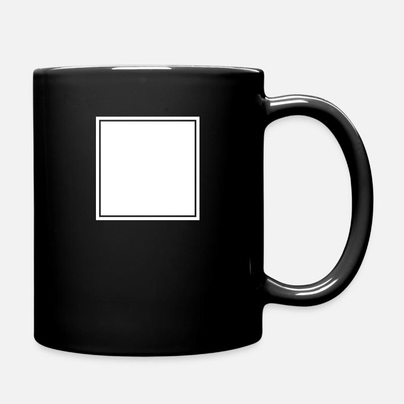 Square White Self-Design - Full Colour Mug - black