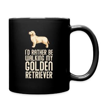 Golden Retriever - Tasse einfarbig - Schwarz - Rechts