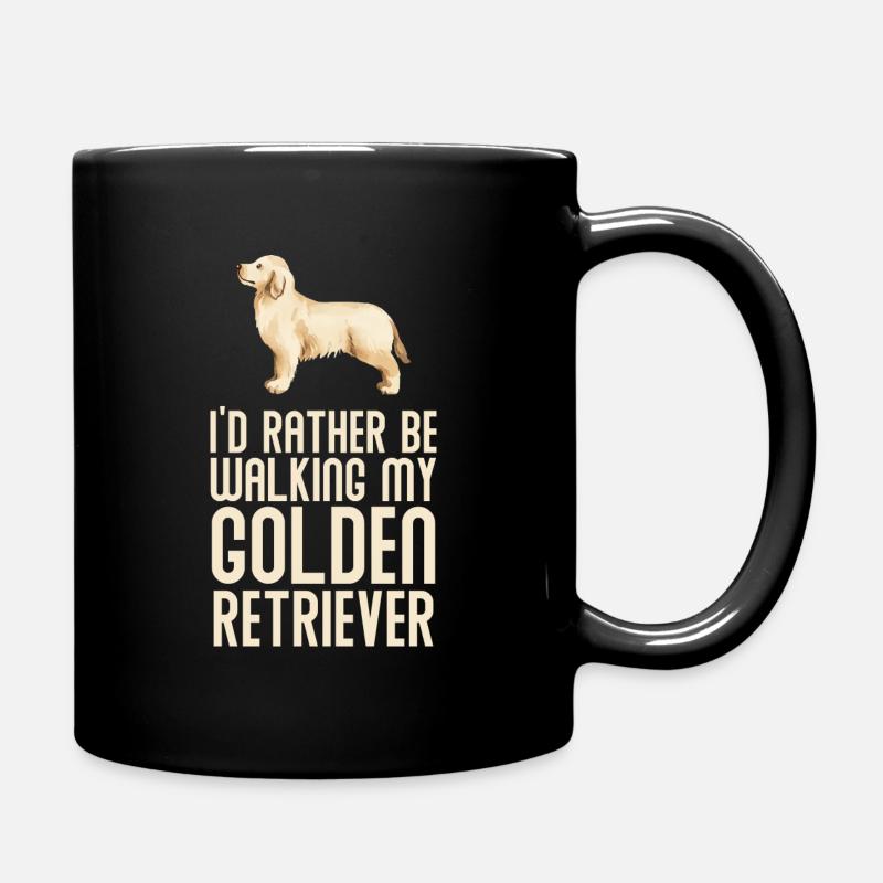 Golden Retriever - Full Colour Mug - black