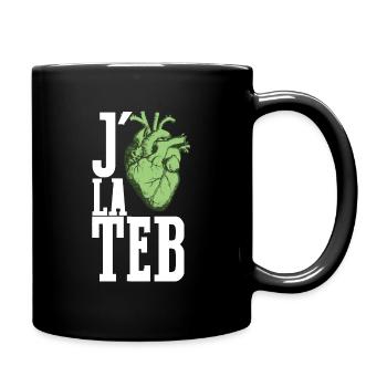 J'aime la TeB Bvert - Mug uni - noir - Droite