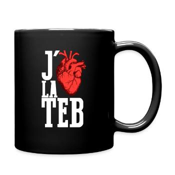 J'aime la TeB Brouge - Mug uni - noir - Droite