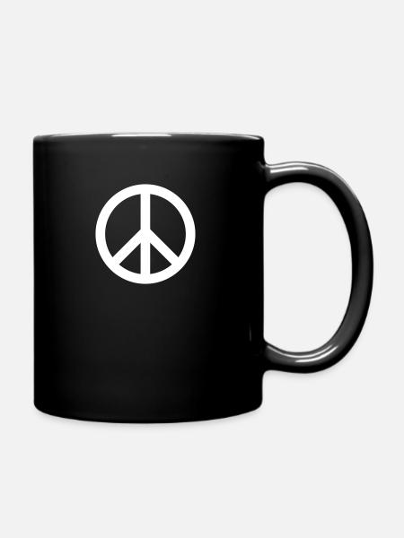 PEACE - Tasse einfarbig - Schwarz