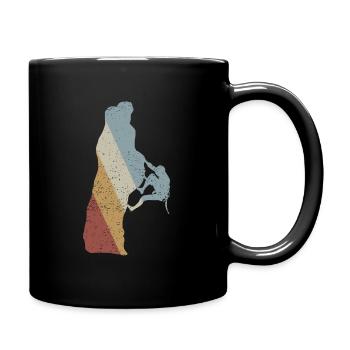 Klettern Retro Style Vintage - Tasse einfarbig - Schwarz - Rechts