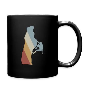 Klettern Retro Style Vintage - Tasse einfarbig - Schwarz - Rechts