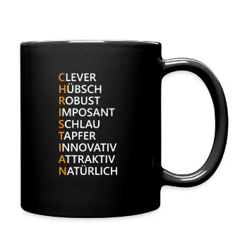 Christian Name Geschenk - Tasse einfarbig - Schwarz - Rechts