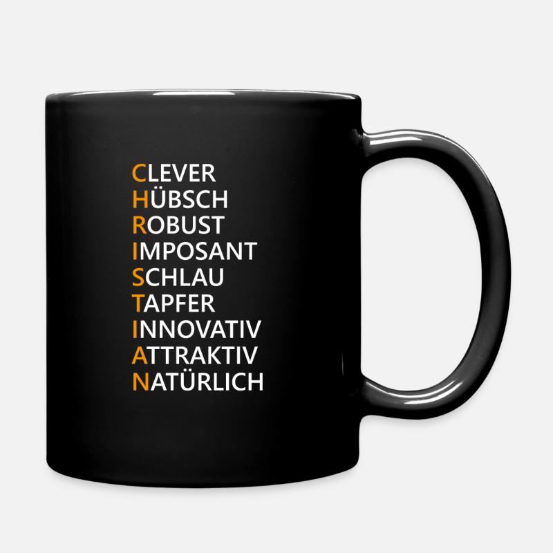 Christian Name Geschenk - Tasse einfarbig - Schwarz