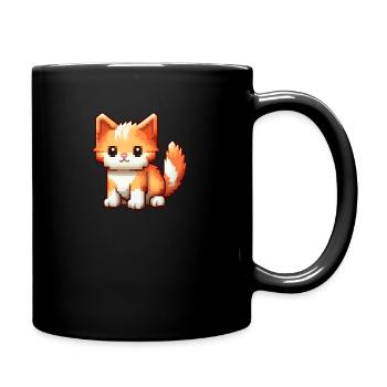 Pixel Cat - Full Colour Mug - black - Right