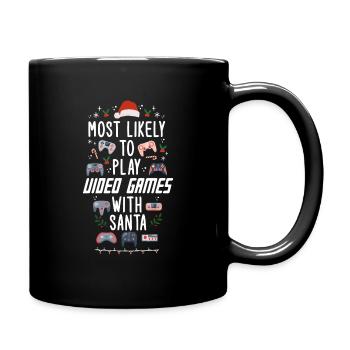 Christmas Gamer Gaming Saying Funny Humor Xmas - Full Colour Mug - black - Right