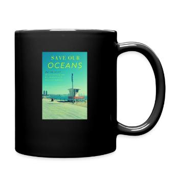 Conception de SAUVONS NOS OCÉANS - Mug uni - noir - Droite