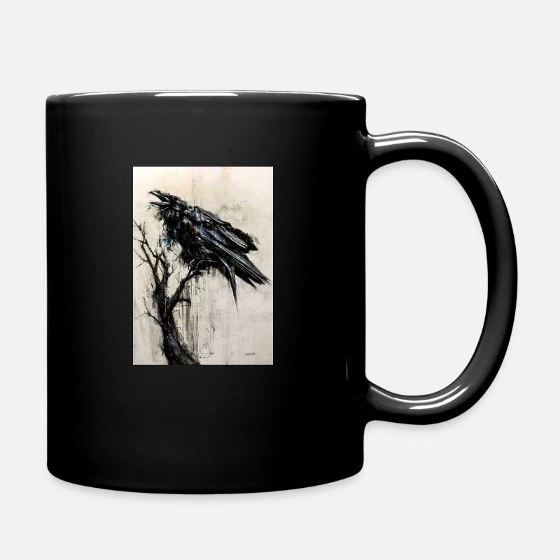 Rabe - Tasse einfarbig - Schwarz