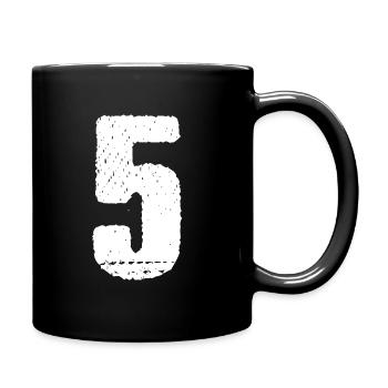 Maillot numéro 5 - Mug uni - noir - Droite