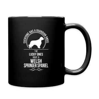 WELSH SPRINGER SPANIEL Guardian Angel Wilsigns - Full Colour Mug - black - Right