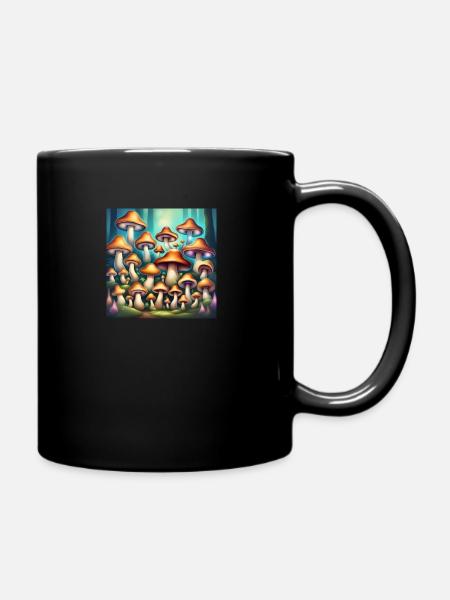 Pilze - Tasse einfarbig - Schwarz