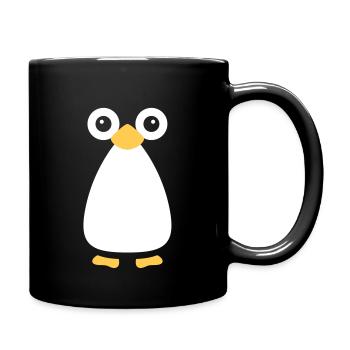 Cute Vector Penguin - Full Colour Mug - black - Right