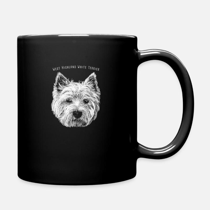 West Highland White Terrier 03 - Tasse einfarbig - Schwarz