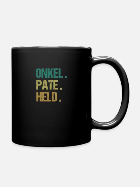 Onkel Pate Held Patenonkel Geschenk - Tasse einfarbig - Schwarz