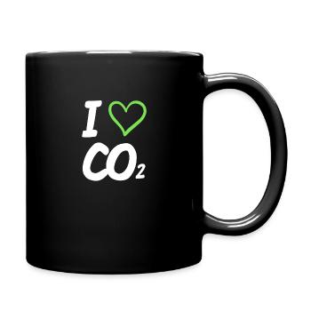 I love Co2 Anti Grüne Demonstration - Tasse einfarbig - Schwarz - Rechts