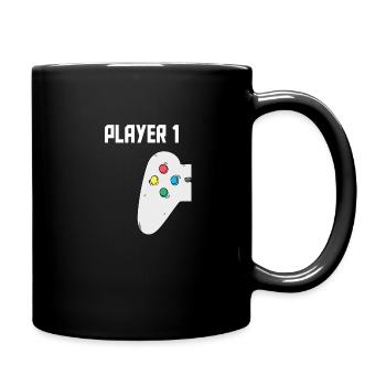 Gamer Father Son Partnerlook Player 1 Player 2 - Full Colour Mug - black - Right
