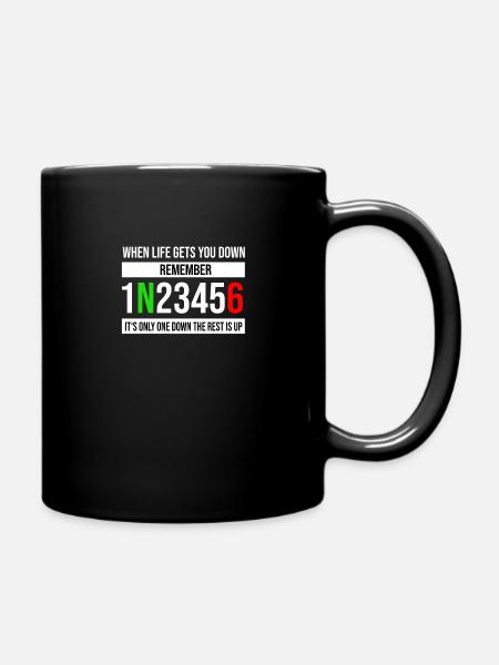 When life gets you down remember its only one down - Tasse einfarbig - Schwarz