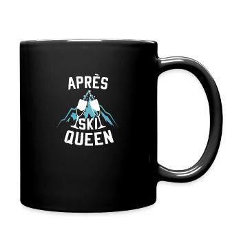Apres Ski Queen Party Skifahren Geschenk - Tasse einfarbig - Schwarz - Rechts