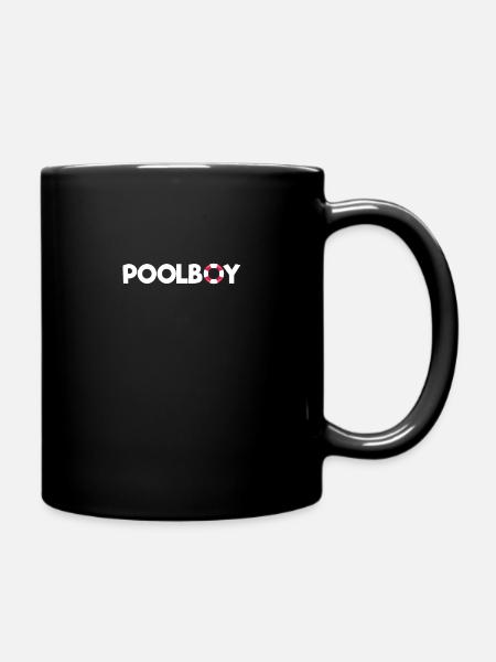 Bademeister Geschenk Poolboy Rettungsschwimmer - Tasse einfarbig - Schwarz