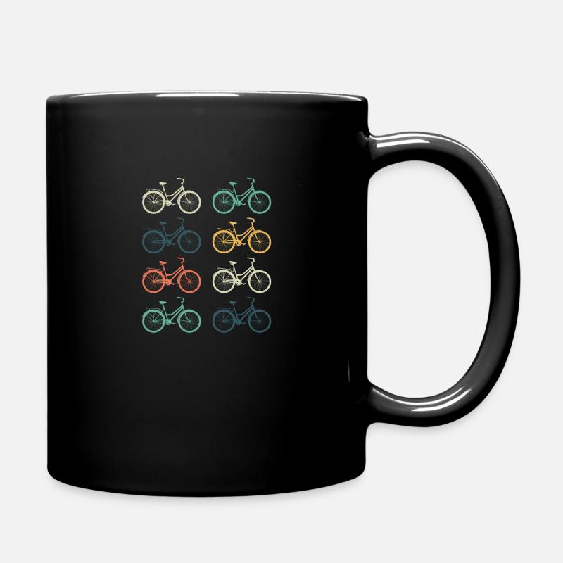 Retro Fahrräder - Tasse einfarbig - Schwarz
