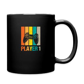 Player 1 Player 2 Gamer Father Son Matching look - Full Colour Mug - black - Right