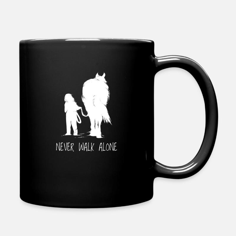 Pferde Geschenk Mädchen Reiten Reiterin - Tasse einfarbig - Schwarz