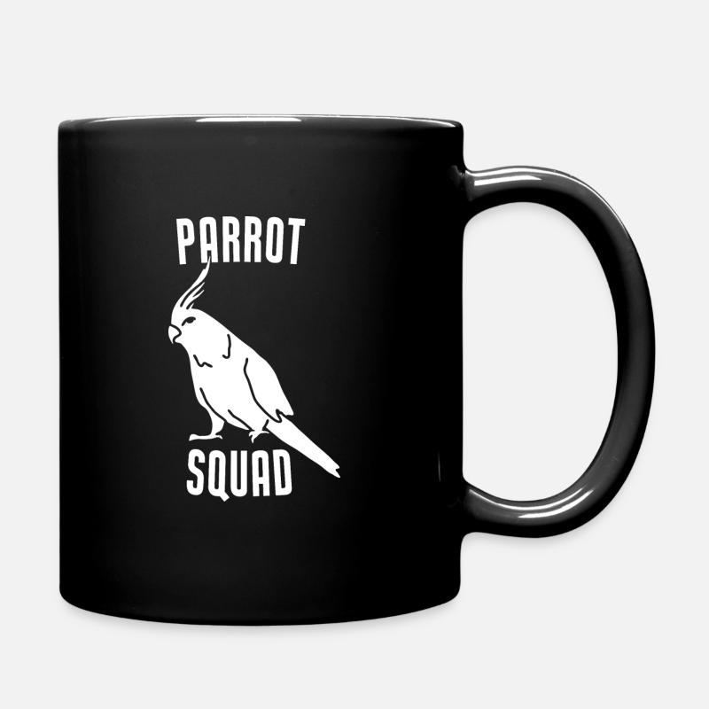 Parrot Squad Funny Parrot Lover - Tasse einfarbig - Schwarz