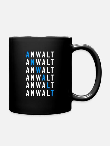 Anwalt - Tasse einfarbig - Schwarz