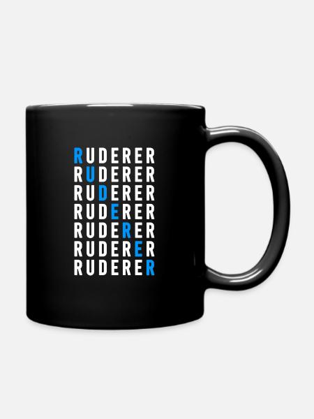 Ruderer - Tasse einfarbig - Schwarz