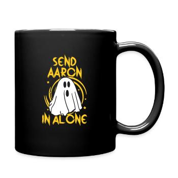Send Aaron alone - Tasse einfarbig - Schwarz - Rechts