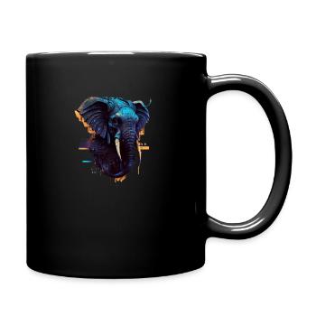 Cyber Elephant - Tasse einfarbig - Schwarz - Rechts