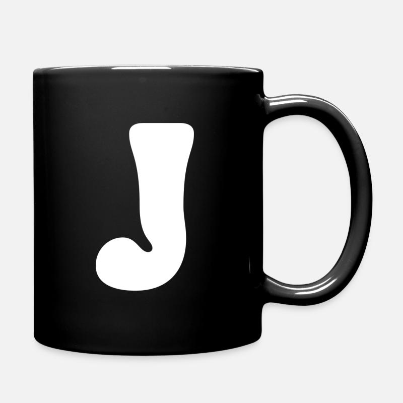 J - Full Colour Mug - black