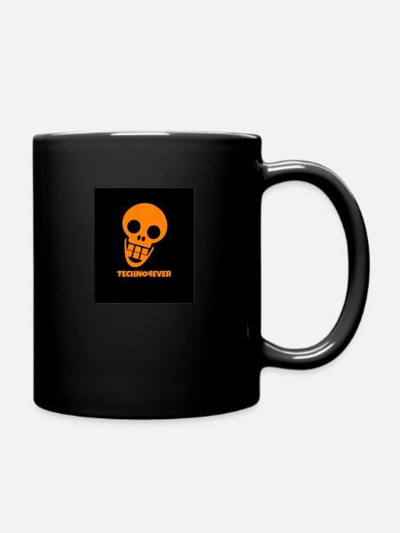 Techno4ever Orange - Mug uni - noir