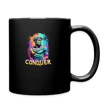Conquer - Epic Greek Mythology - Hard Work Fitness - Full Colour Mug - black - Right