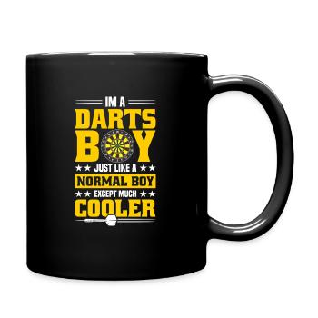 Dart Dartspieler Dartspiel Herren - Tasse einfarbig - Schwarz - Rechts
