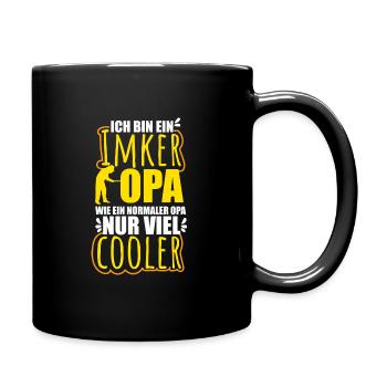 Imker Bienenzüchter Spruch Bienenliebhaber Imkerei - Tasse einfarbig - Schwarz - Rechts