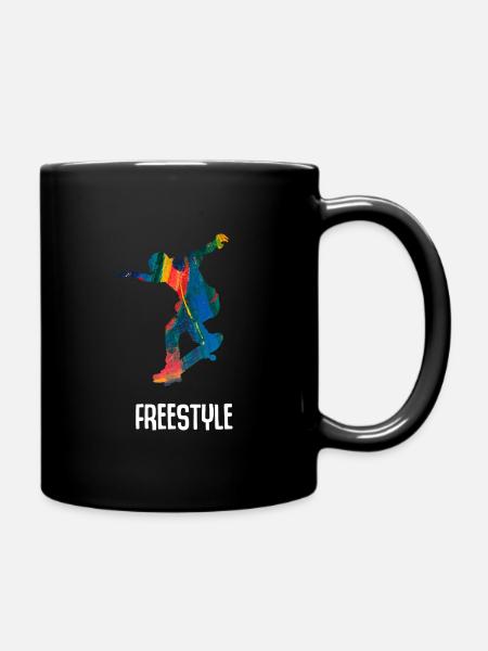 Skateboard Freestyle - Mug uni - noir