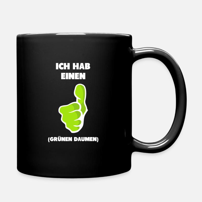 grüner daumen - Tasse einfarbig - Schwarz