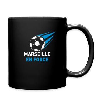 Marseille en Force - Mug uni - noir - Droite