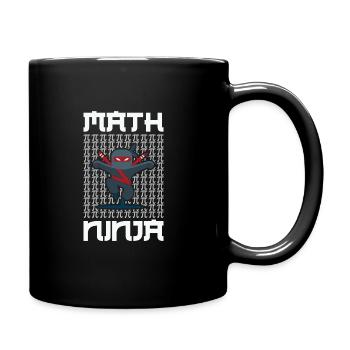 Math Teacher Math Ninja - Tasse einfarbig - Schwarz - Rechts