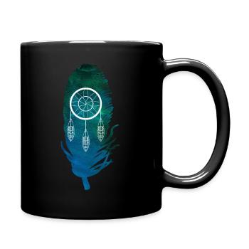 Dreamcatcher Feder Traumfänger - Tasse einfarbig - Schwarz - Rechts