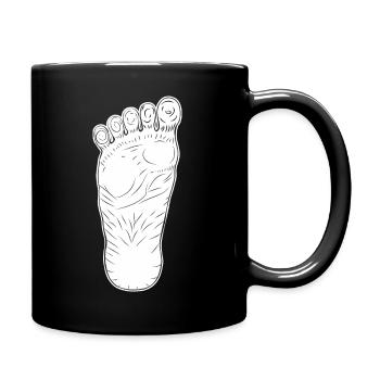 Bigfoot - footprint of a really big foot - Full Colour Mug - black - Right