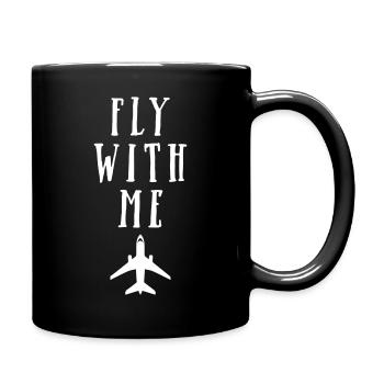 Volez avec moi - Mug uni - noir - Droite