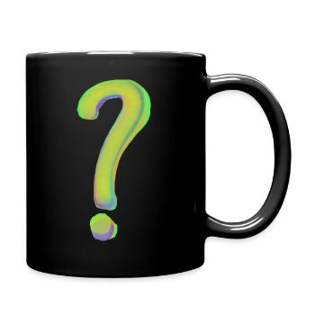 Fragezeichen - Tasse einfarbig - Schwarz - Rechts
