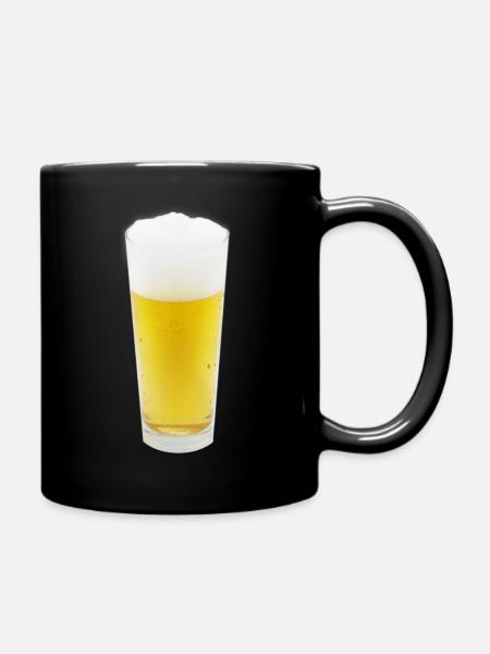 Bier - Tasse einfarbig - Schwarz