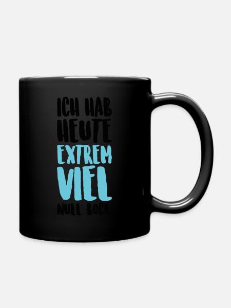 Kein Bock - Tasse einfarbig - Schwarz